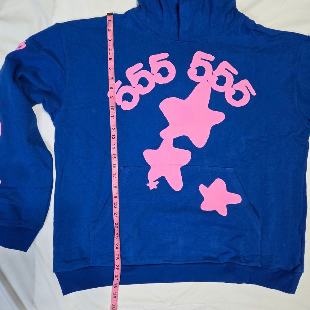 Sp5der Beluga Hoodie Blue Pink Size XL FW23 - Picture 4 of 12